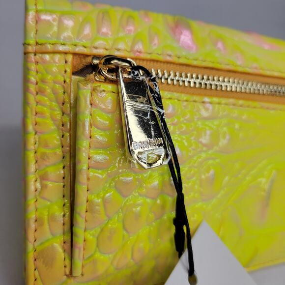 BRAHMIN Ady Wallet NOVA Melbourne Genuine Leather Yellow Iridescent NWT - Picture 6 of 12